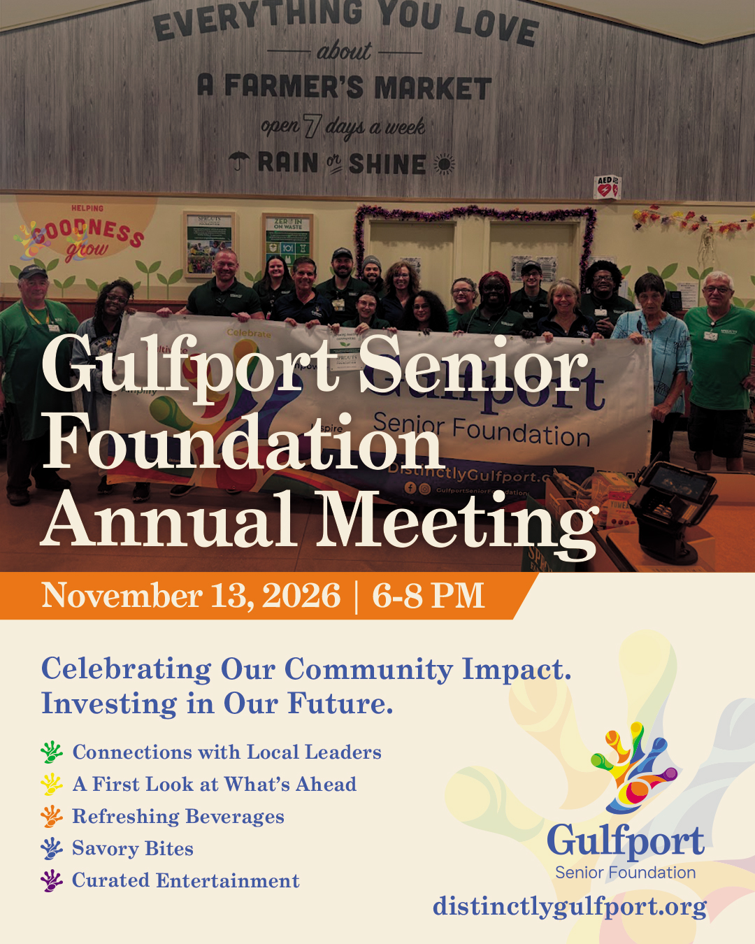 ulfport Senior Foundation Annual Meeting Celebrating Our Community Impact. Investing in Our Future.